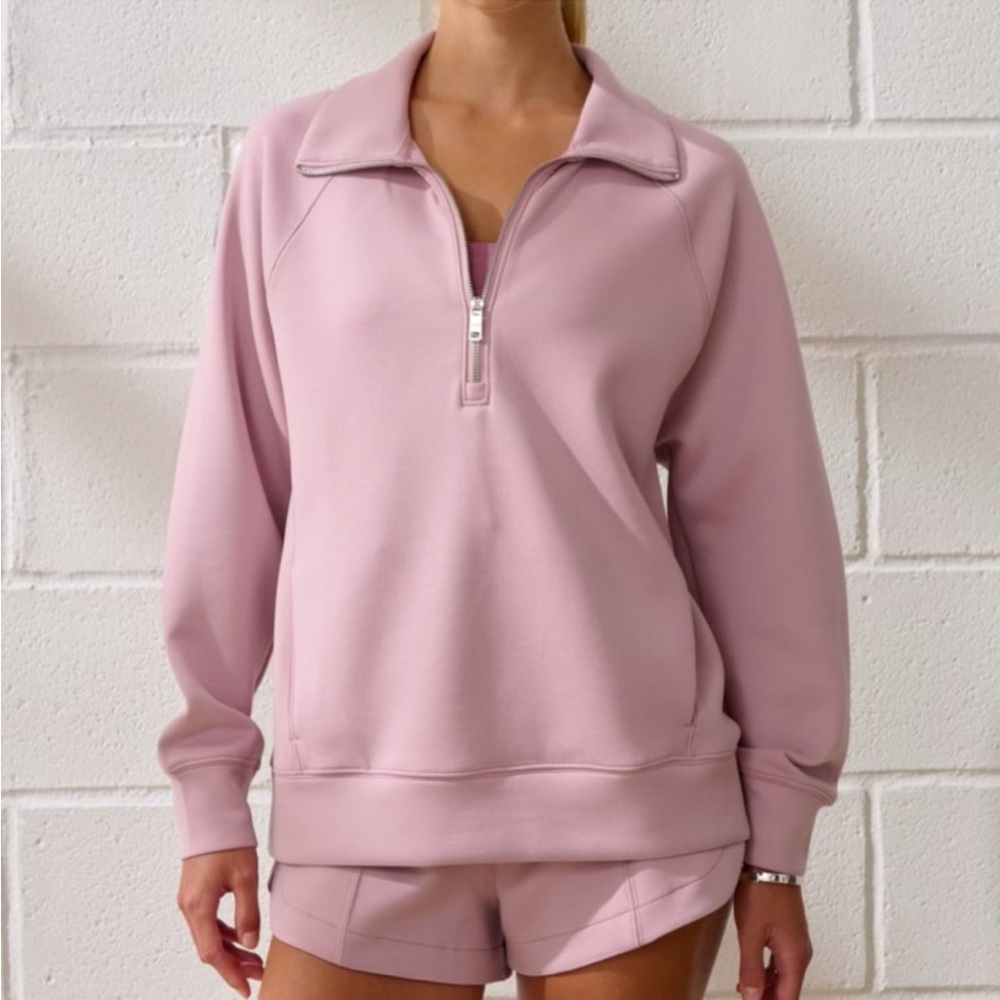 Abercrombie YPB neoKNIT Half-Zip Lavender Pink
